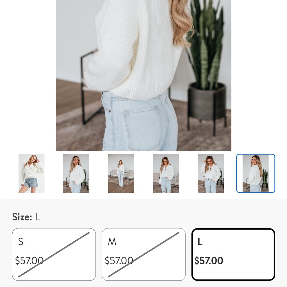 Cozy White Sweater and Light Wash Jeans